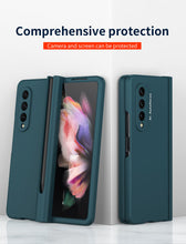 Load image into Gallery viewer, Samsung Galaxy Z Fold4 Hinge Case with Pen Slot Holder Hinge Case with Front Screen Glass Film