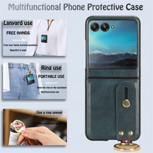 Load image into Gallery viewer, Motorola Razr 40 Ultra New Anti-Shock Business Leather Wristband Cover Case - mycasety2023 Mycasety