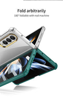 Load image into Gallery viewer, Airbag Bumper With Glass Frame Cover For Samsung Galaxy Z Fold 4 Case Shockproof Clear Soft Edge Case For Galaxy Z Fold4 5G