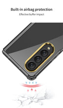 Load image into Gallery viewer, Airbag Bumper With Glass Frame Cover For Samsung Galaxy Z Fold 4 Case Shockproof Clear Soft Edge Case For Galaxy Z Fold4 5G