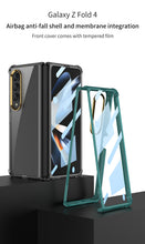 Load image into Gallery viewer, Airbag Bumper With Glass Frame Cover For Samsung Galaxy Z Fold 4 Case Shockproof Clear Soft Edge Case For Galaxy Z Fold4 5G
