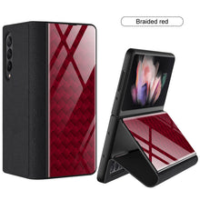 Load image into Gallery viewer, Luxury Painted Tempered Glass Leather Full Protective Cover For Samsung Z Fold 3 5G