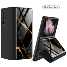 Load image into Gallery viewer, Luxury Painted Tempered Glass Leather Full Protective Cover For Samsung Z Fold 3 5G