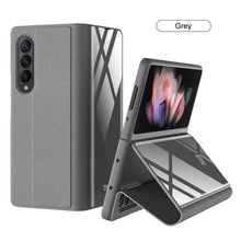 Load image into Gallery viewer, Luxury Painted Tempered Glass Leather Full Protective Cover For Samsung Z Fold 3 5G