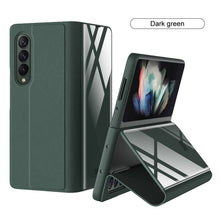 Load image into Gallery viewer, Luxury Painted Tempered Glass Leather Full Protective Cover For Samsung Z Fold 3 5G
