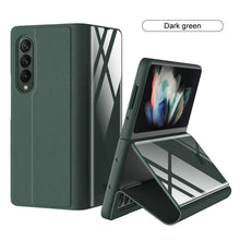 Load image into Gallery viewer, Luxury Painted Tempered Glass Leather Full Protective Cover For Samsung Z Fold 3 5G