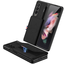 Load image into Gallery viewer, Leather Card Bag Wallet Pen Clasp All-included Cover For Samsung Z Fold 3 5G