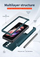 Load image into Gallery viewer, Samsung Galaxy Z Fold4 Hinge Case with Pen Slot Holder Hinge Case with Front Screen Glass Film