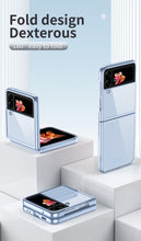 Load image into Gallery viewer, Clear Plating Capa For Samsung Galaxy Z Flip4 5G Case Fundas Transparent Frame Hard PC Protection Cover