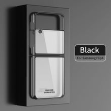 Load image into Gallery viewer, Clear Plating Capa For Samsung Galaxy Z Flip4 5G Case Fundas Transparent Frame Hard PC Protection Cover