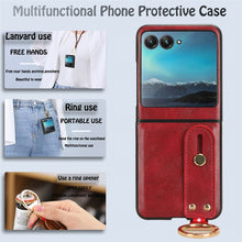 Load image into Gallery viewer, Motorola Razr 40 Ultra New Anti-Shock Business Leather Wristband Cover Case - mycasety2023 Mycasety