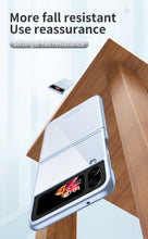 Load image into Gallery viewer, Clear Plating Capa For Samsung Galaxy Z Flip4 5G Case Fundas Transparent Frame Hard PC Protection Cover