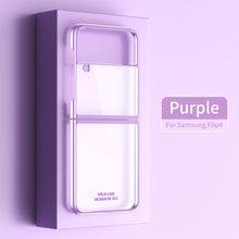 Load image into Gallery viewer, Clear Plating Capa For Samsung Galaxy Z Flip4 5G Case Fundas Transparent Frame Hard PC Protection Cover