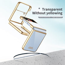 Load image into Gallery viewer, Clear Plating Capa For Samsung Galaxy Z Flip4 5G Case Fundas Transparent Frame Hard PC Protection Cover