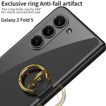 Load image into Gallery viewer, Transparent Samsung Galaxy Z Fold5 Plated Phantom Case with Exclusive Ring - mycasety2023 Mycasety