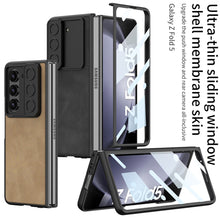 Load image into Gallery viewer, Ultra-thin Samsung Galaxy Z Fold5 Full Inclusive Leather Case with Film & Sliding Window Shell - mycasety2023 Mycasety