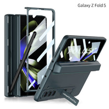 Load image into Gallery viewer, Magnetic Full Coverage Samsung Galaxy Z Fold 5 Case with Front Tempered Glass Protector and Hidden Pen Holder - mycasety2023 Mycasety