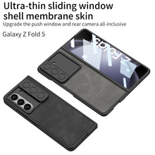 Load image into Gallery viewer, Ultra-thin Samsung Galaxy Z Fold5 Full Inclusive Leather Case with Film & Sliding Window Shell - mycasety2023 Mycasety