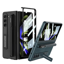 Load image into Gallery viewer, Samsung Galaxy Z Fold 5 Case with Front Screen Tempered Glass Protector & Pen Slot & Stylus - mycasety2023 Mycasety