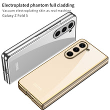 Load image into Gallery viewer, Electroplated Phantom Galaxy Z Fold 5 Case with Front Screen Tempered Glass Protector & Ring - mycasety2023 Mycasety