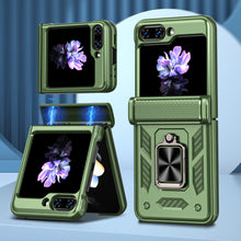 Load image into Gallery viewer, Armor Hinge Heavy Duty Full-Body Rugged Protective Case for Samsung Galaxy Z Flip4 5G With 360°Ring Magnetic Kickstand(Pre-sell) - mycasety2023 Mycasety