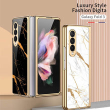 Load image into Gallery viewer, Luxury Marble Glass Case For Samsung Galaxy Z Fold 3 Fold 2 5G