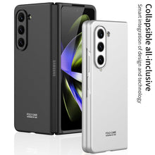 Load image into Gallery viewer, Electroplated Slim Samsung Galaxy Z Fold 5 Case with Front Screen Tempered Glass Protector - Mycasety Mycasety
