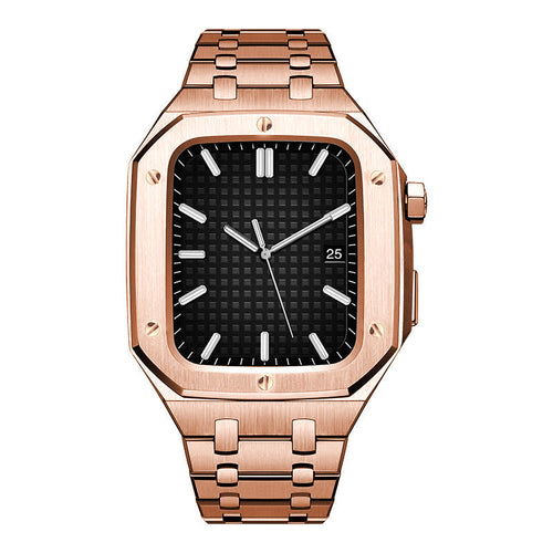Luxury Metal Case Strap For Apple Watch Series 44/45 mm - Mycasety Mycasety