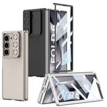 Load image into Gallery viewer, Leather All-inclusive Lens Slide Protector Phone Case With Back Screen Protector For Galaxy Z Fold 6

