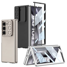 Load image into Gallery viewer, Leather All-inclusive Lens Slide Protector Phone Case With Back Screen Protector For Galaxy Z Fold 6
