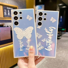 Load image into Gallery viewer, Laser Butterfly Pattern Phone Case For Samsung Galaxy S23 S22 S21 Ultra Plus
