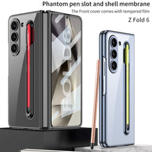 Load image into Gallery viewer, Transparent Electroplating Protective Phone Case With Pen Tray Shell and Film For Galaxy Z Fold6
