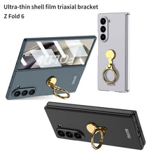 Load image into Gallery viewer, Luxury Shockproof Phone Case With Gold Ring Holder For Galaxy Z Fold 6
