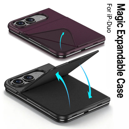 iPhone Duo | Magnetic Flip Phone Case with Expandable Cover & Built-in Folding Stand | 🔥 Limited-Time 50% OFF 🏷️🎉🥳