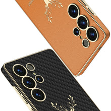 Load image into Gallery viewer, Deer Pattern Leather Shockproof Phone Cover For Galaxy S25 Ultra
