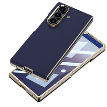 Load image into Gallery viewer, Business-style Electroplated Leather Phone Case For Galaxy Z Fold 7/6/5/4
