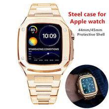 Load image into Gallery viewer, Luxury Metal Case Strap For Apple Watch 44/45mm - Mycasety Mycasety
