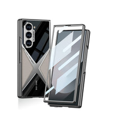Load image into Gallery viewer, Luxury Leather Shockproof Electroplating Phone Case With Back Screen Protector For Galaxy Z Fold6
