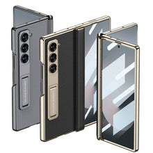 Load image into Gallery viewer, Magnetic Hinge Shockproof Leather Phone Case With Back Screen Protector For Galaxy Z Fold6
