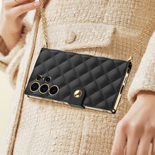 Load image into Gallery viewer, Electroplated Leather Shockproof Cover With Bracelet For Galaxy S25 S24 S23 Ultra
