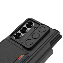 Load image into Gallery viewer, Magnetic Hinge Pen Box Lens Slide Protector Shockproof Phone Case With Screen Protector &amp; Card Holder For Galaxy Z Fold 6
