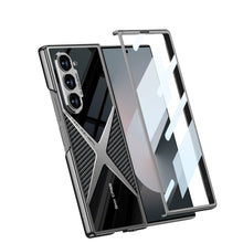 Load image into Gallery viewer, Luxury Leather Shockproof Electroplating Phone Case With Back Screen Protector For Galaxy Z Fold6
