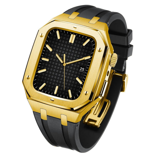 Luxury Metal Case Strap For Apple Watch Series 44/45 mm - Mycasety Mycasety