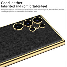Load image into Gallery viewer, Leather Electroplated Protective Phone Case For Samsung Galaxy S24 S23 Ultra Plus - Mycasety Mycasety
