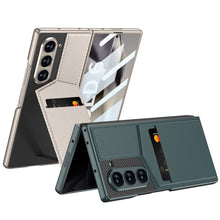 Load image into Gallery viewer, Leather Card Holder Shockproof Phone Case With Screen Protector For Galaxy Z Fold 6/7
