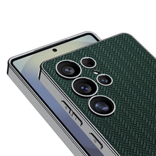 Load image into Gallery viewer, Electroplated Leather Shockproof Phone Case For Galaxy S25 S24 S23 Ultra Plus
