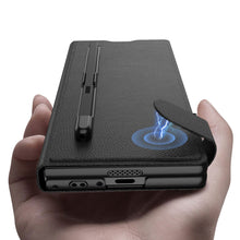 Load image into Gallery viewer, Luxurious Leather Cover Shockproof Phone Case With Screen Protector &amp; Pen Slot For Galaxy Z Fold 6/5/4
