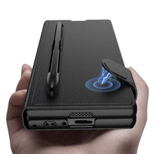 Load image into Gallery viewer, Luxurious Leather Cover Shockproof Phone Case With Screen Protector and Pen Slot For Galaxy Z Fold6
