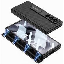 Load image into Gallery viewer, Magnetic Hinge Bracket Shockproof Leather Phone Case With Back Screen Protector For Galaxy Z Fold6
