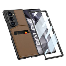 Load image into Gallery viewer, Leather Card Holder Shockproof Phone Case With Screen Protector For Galaxy Z Fold6
